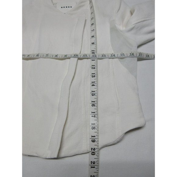 BlankNYC white collarless crop Motor City moto jacket - Picture 8 of 12